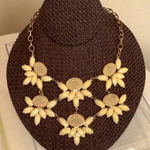 Chunky NY Brand Cream and gold necklace